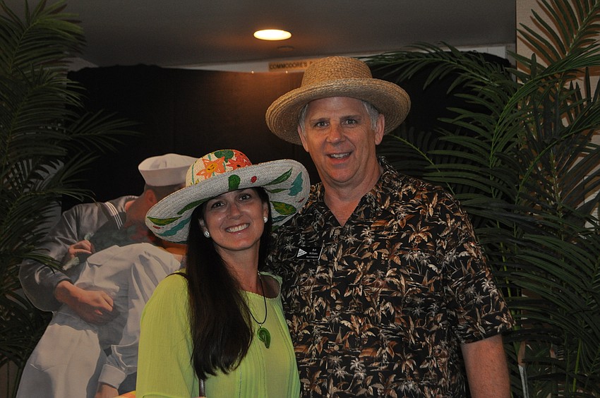 Rear Commodore Bob Williams, right, with wife, Leslie