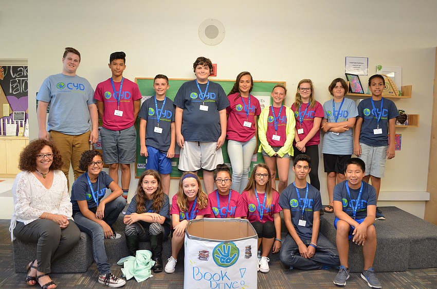 All of the SRQ Volunteens from Community Youth Development helped collect books at Barnes and Noble to donate to Forty Carrots.