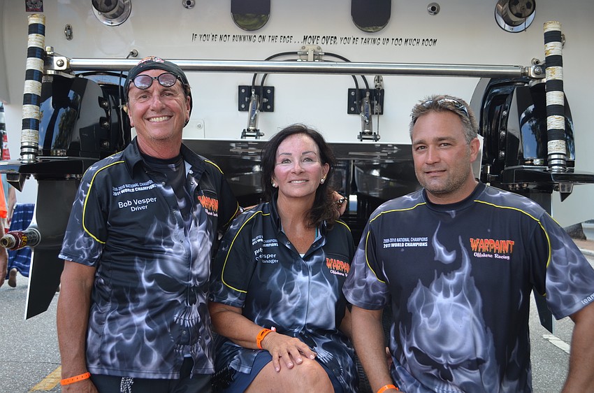 Bob and Patti Vesper with Bobby Tampa from team War Paint.