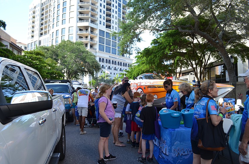 Sarasota Grand Prix fans filled Main Street in Downtown Sarasota for the 'Boats on Main' Block Party.