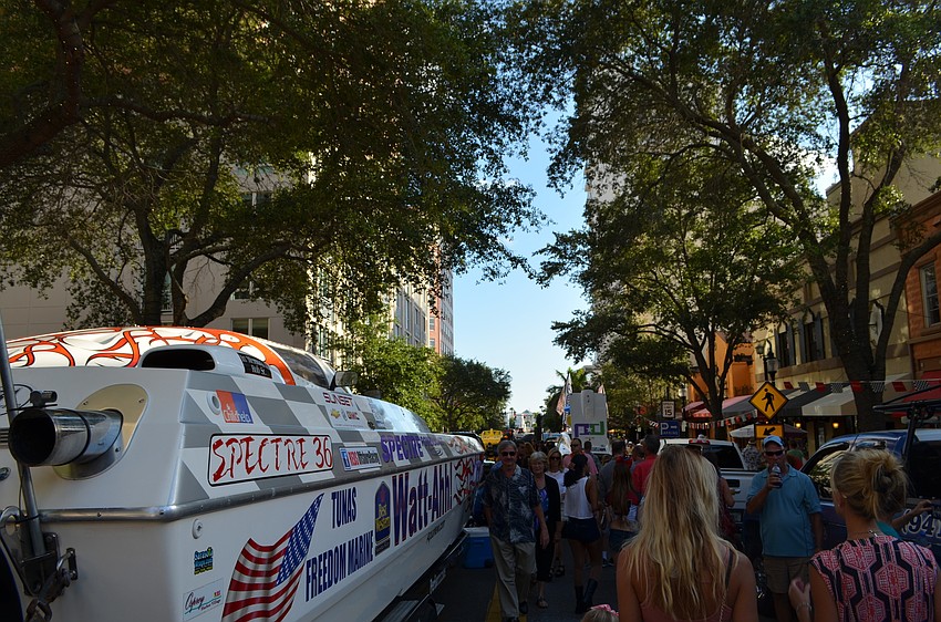 Sarasota Grand Prix fans filled Main Street in Downtown Sarasota for the 'Boats on Main' Block Party.