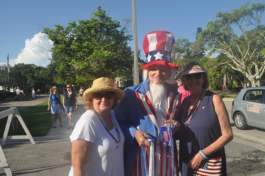 JoAnn Schwencke with Jim Seaton, who prefers to go by Uncle Sam, and Pam Vorhees
