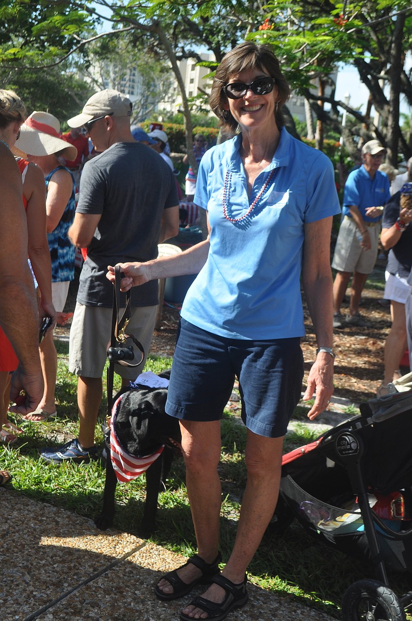 Gail Carroll with guide dog Jackson