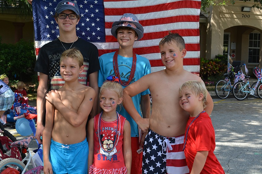 Clockwise from center: Gracey Cody, Jake Cody, Peyton Cody, Ryan Cody, C.J. Johnson and Cameron Cody.