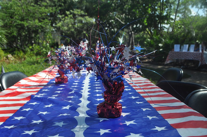 Colorful centerpieces lined the tables at the annual Freedom Fest