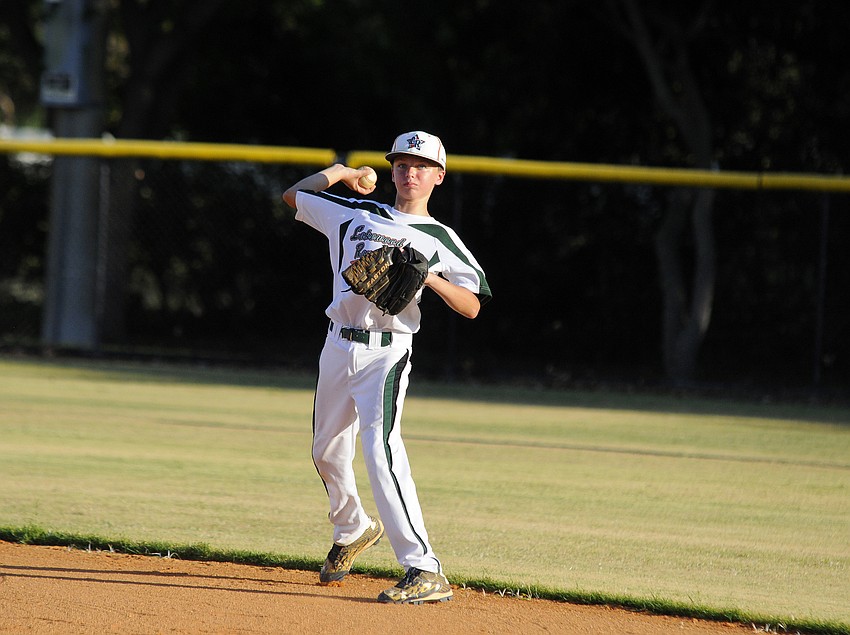 Lakewood Ranch Little League 11-and 12-year-old All-Star Jackson Easto helped his team hold off Braden River 12-8 to win the District 26 title July 3.