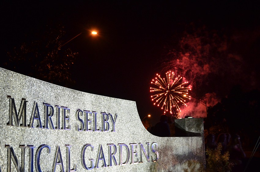 Guests at the All-American BBQ at Marie Selby Botanical Gardens ended the evening with the fireworks display over Sarasota Bay.