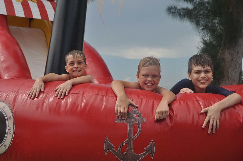 Brody Bridges, 9 with brothers Cooper, 11, and Tate, 14