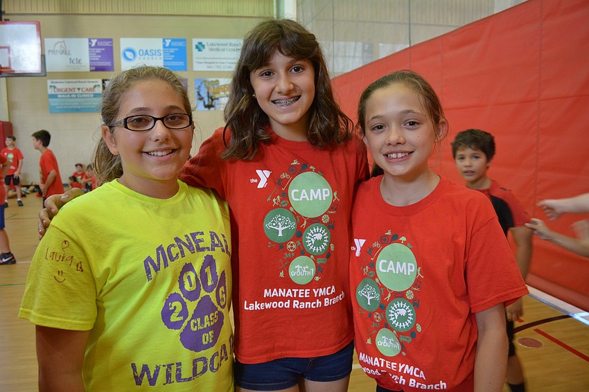 Alexis Intelisano, Samantha Greenfield and Erin Weidel all will attend Nolan Middle School this school year.