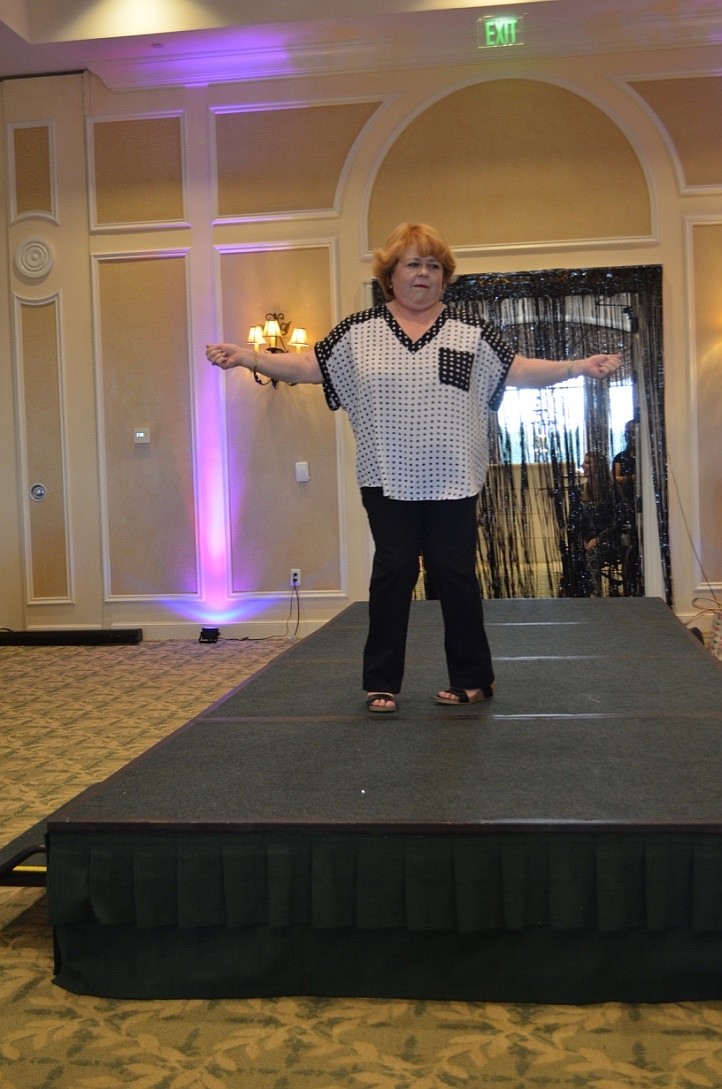 Patrika Darbo busts a move on the runway.