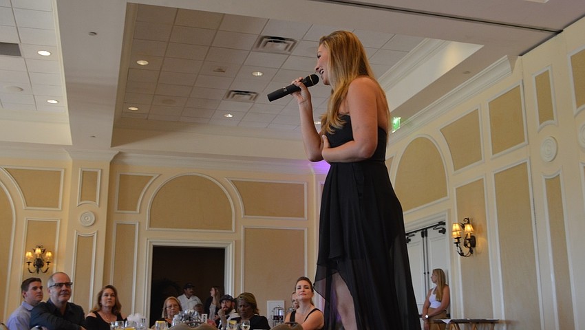 Miss Florida 2007 Kylie Williams performs original lyrics that she wrote in honor of American veterans.