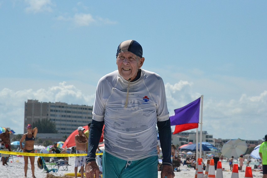 Tom Hogan, 82, competed with the team from the Town of Palm Beach.