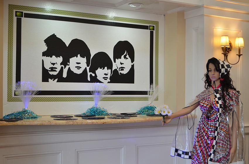 Beatle-themed decorations were spread throughout the yacht club