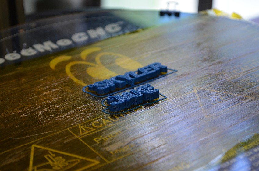 Some campers made keychains using a 3-D printer.