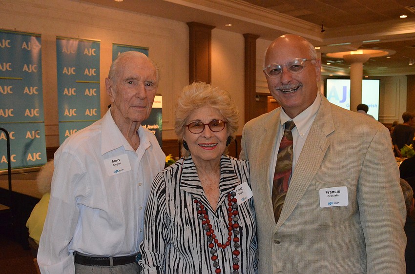 Mort and Carol Siegler with Francis Crociata.