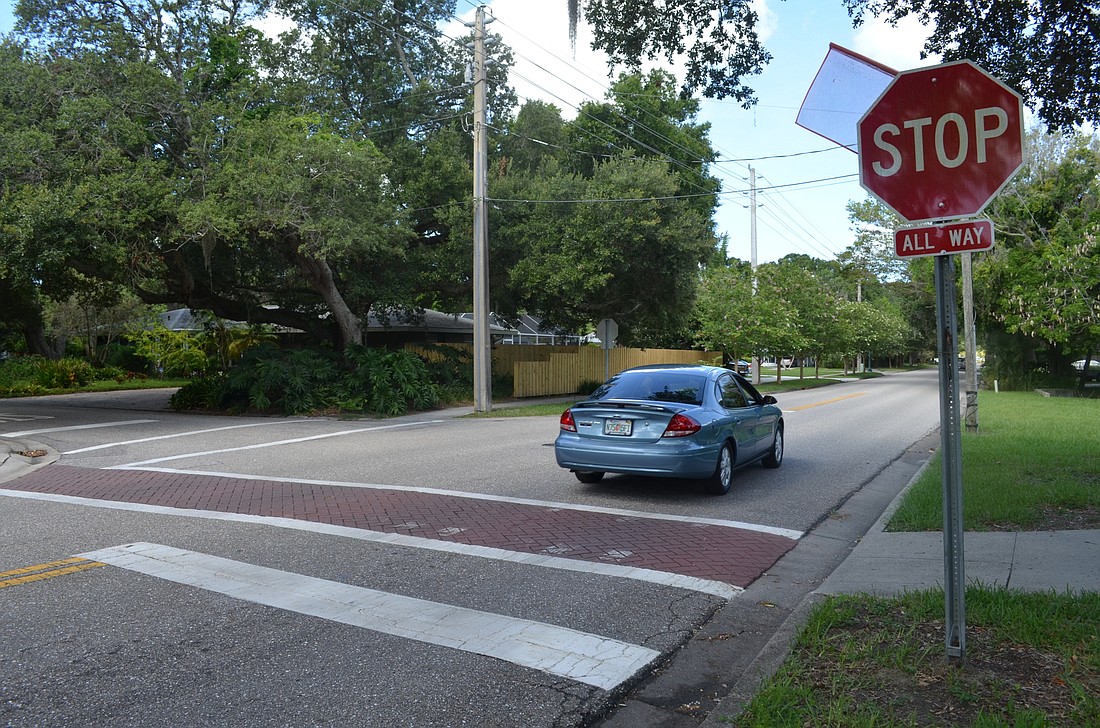 Although at least one resident is concerned about the intersection of Hyde Park Street and Clematis Place, the Sarasota Police Department hadn't witnessed any problems with people running stop signs.