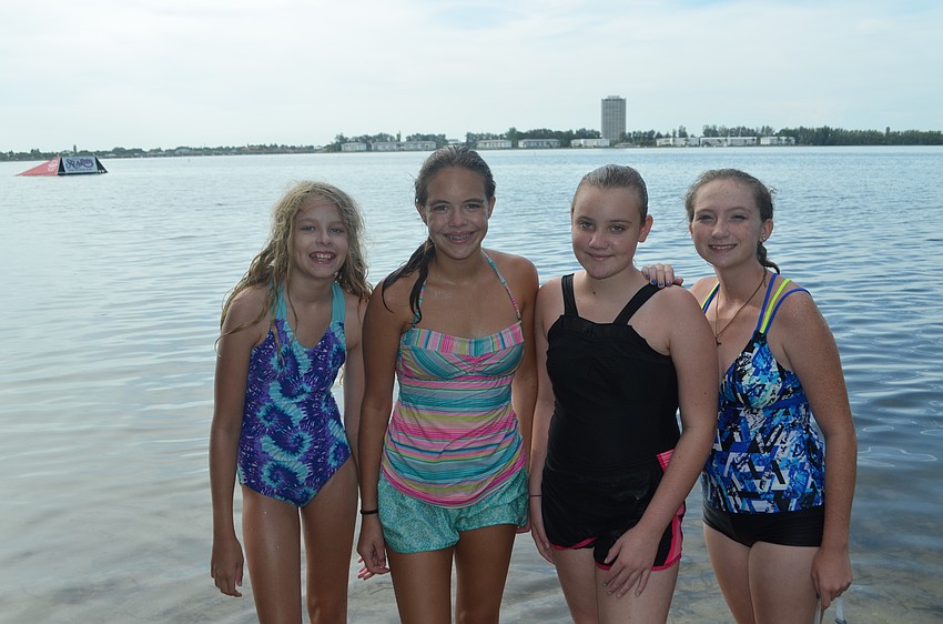 Erin Kohler, 12, Sophia Riesen, 12, Jordan Roche, 12 and Kyra Hall, 14