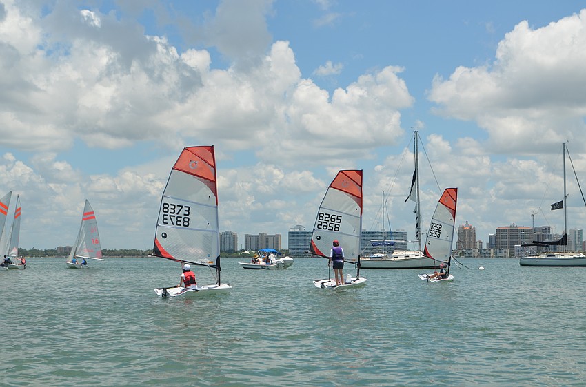 Sailors spend about two hours out on the water each day at camp.