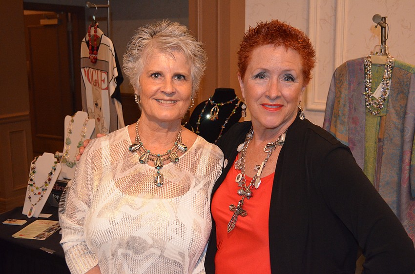 Cherie Ketchum with Vicki Rollo of Hearts Desire, one of the jewelry sellers at the event.