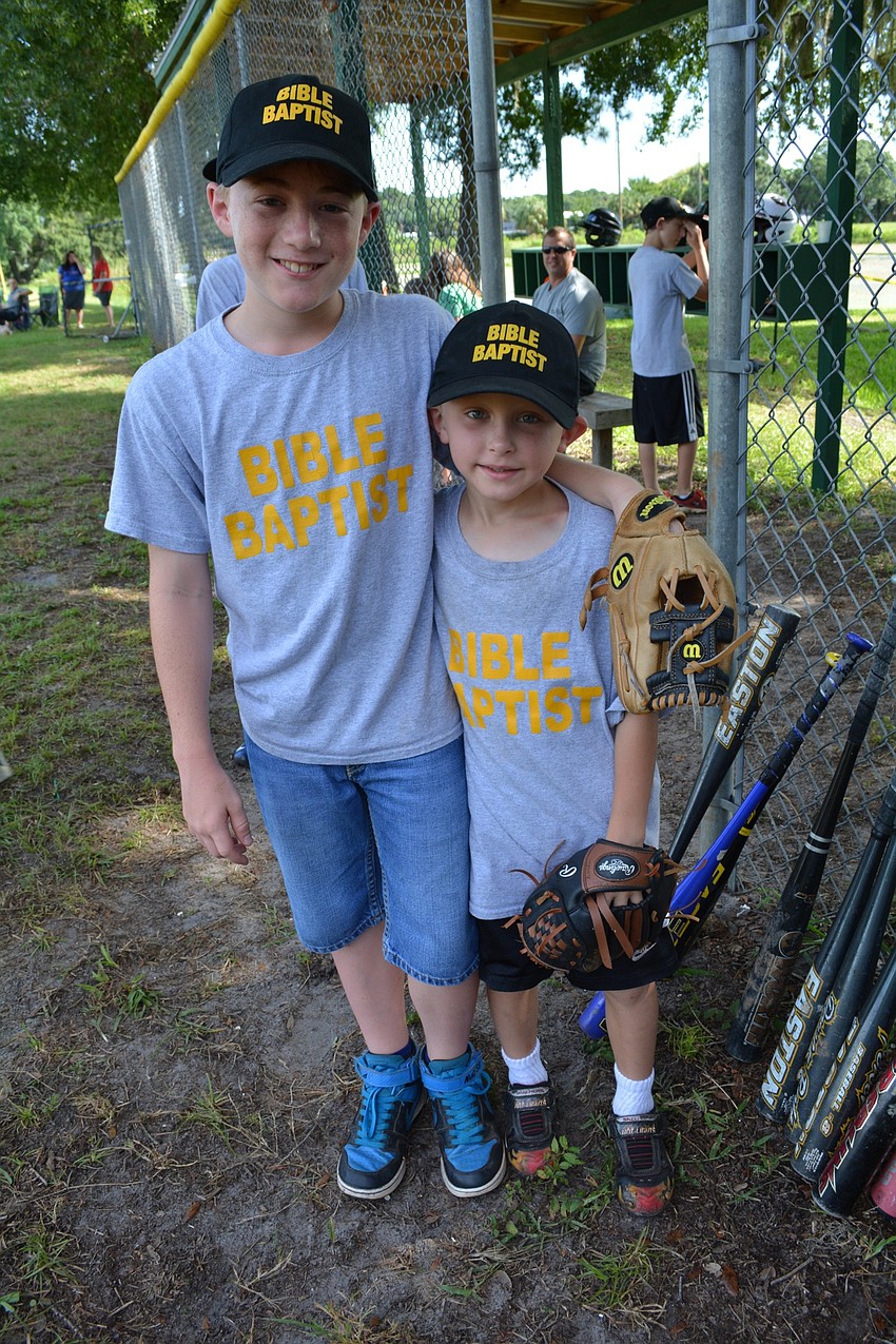 Cody Carter enjoys time with his cousin, Landon Marshall.