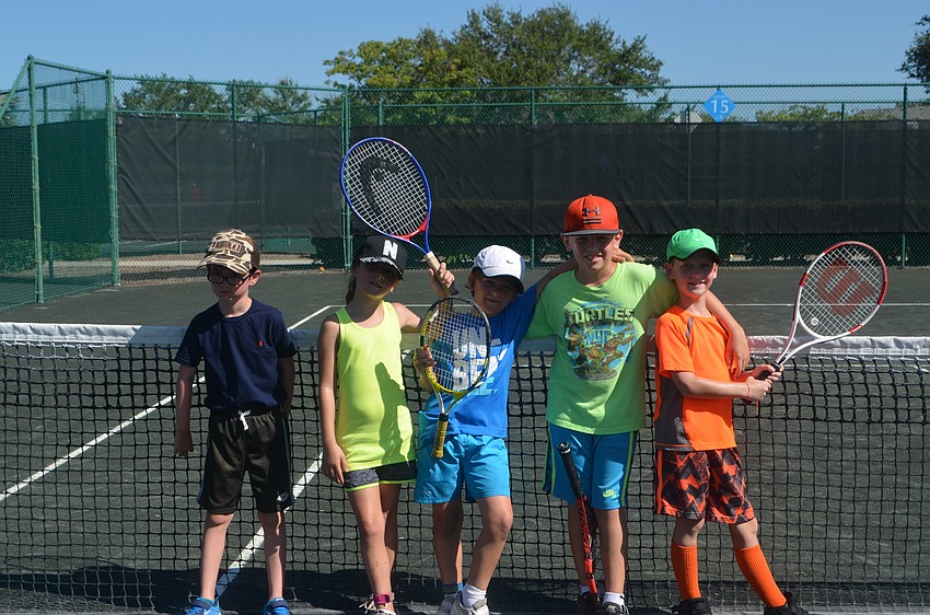 Joseph Black, 7, Nina Tahar, 9, Roman Tahar, 7, Jackson McLeod, 8, and Cort Griffin, 7