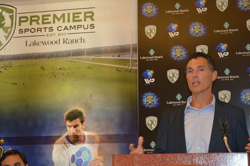 Antonio Saviano started the press conference on Thursday, calling Luis Figo one of the most famous soccer players in the world.