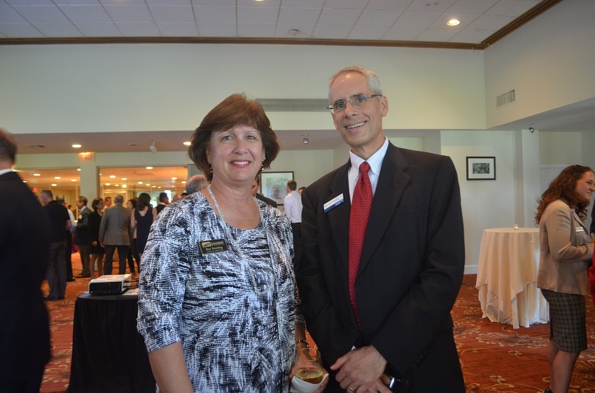 Sarasota Chamber of Commerce Board Member Rae Dowling (left) and Michael McCoy