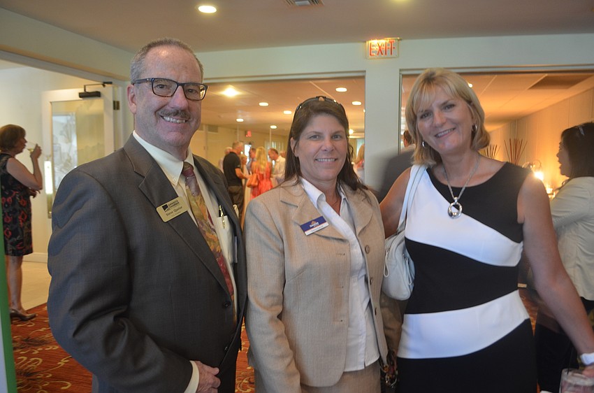 (from left to right) President and CEO of Sarasota Chamber of Commerce Steve Queior, Tammy Zuknick and Carol Probstfeld