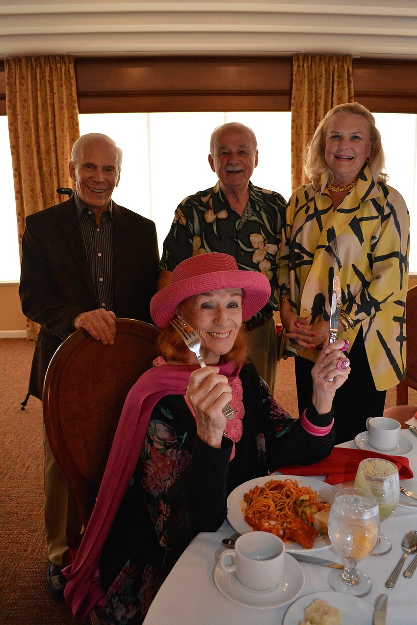 Clockwise from front: Patricia Talbott, Gene Noble, Richard Reber and Glo Reber.
