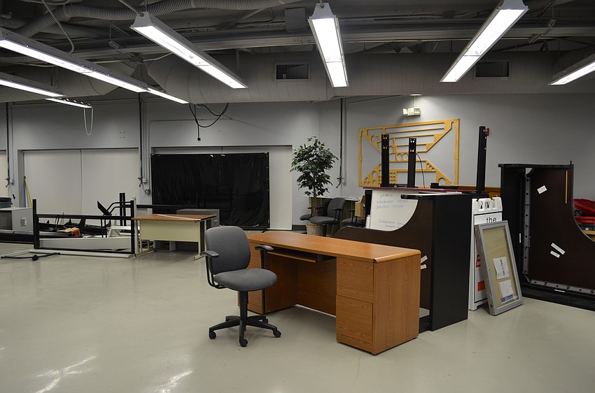 The Fab Lab is now used as storage space for city property.
