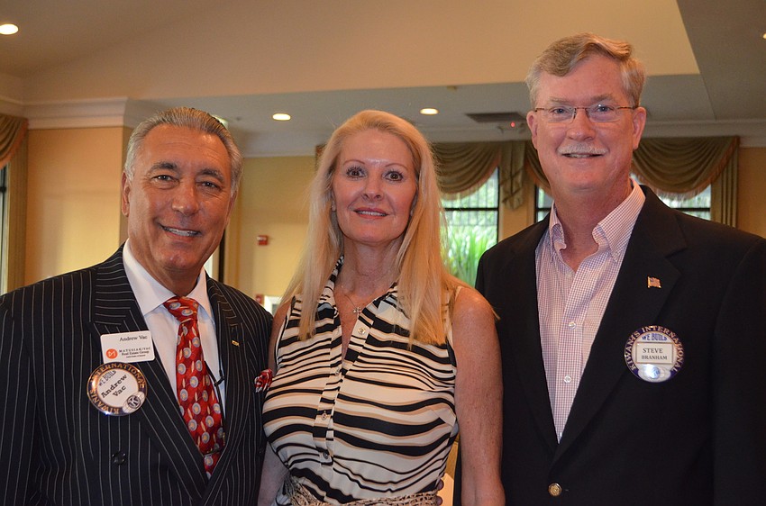 Andrew Vac, Scholarship Committee Chair Susan Phillips and her husband Steve Branham