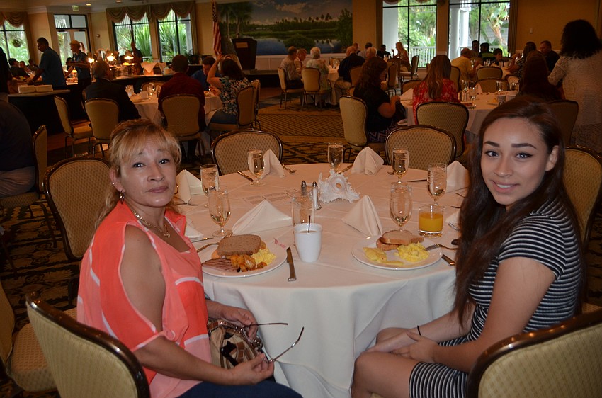 Maria Garcia and scholarship recipient Alejandra Rodriguez
