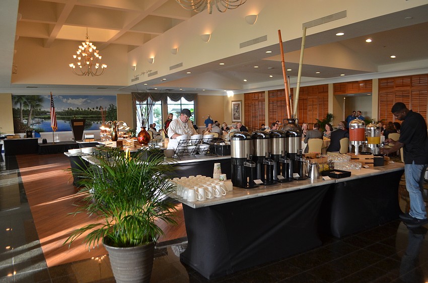 Guests enjoyed breakfast before the scholarship presentation.