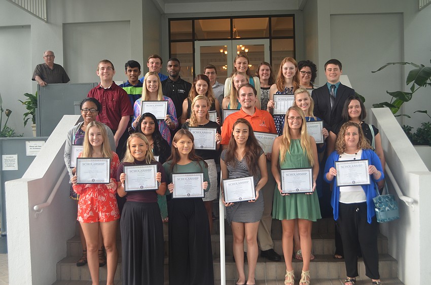 The 34 scholarship recipients. Overall, $62,000 in scholarships were awarded.