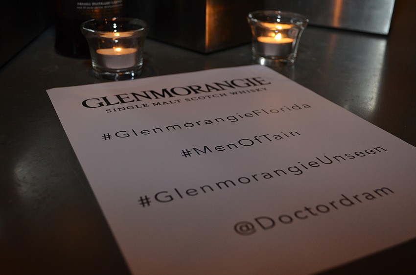 Glenmorangie Ambassador Clarke Boyer encouraged attendees to use these company hashtags in order to participate in a “photo share” for the event.