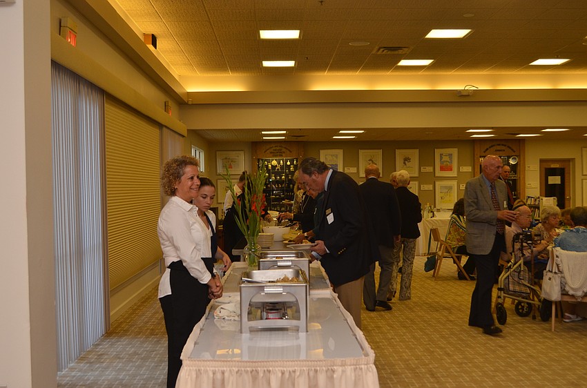 Guests enjoyed a buffet-style dinner.