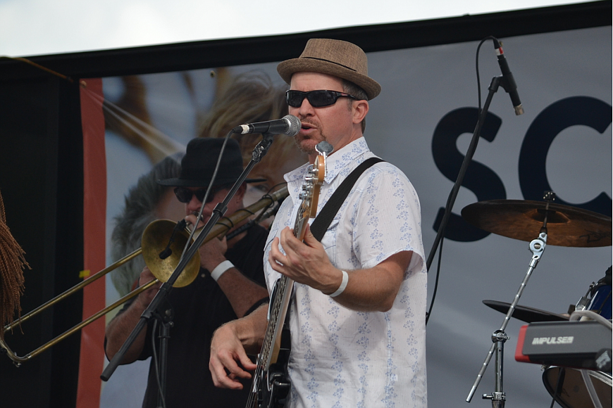 Barry Nicholson of Reverend Barry & Funktastic Soul Featuring the Hellacious Horns performed during the 2015 Giving Hunger The Blues.