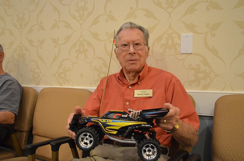 Sandy Figdor competed in the remote control car race during The Glenridge Senior Olympics.