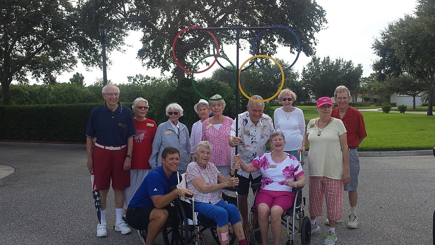 Courtesy photo. Members who participated in the Olympic torch walk/run Friday, Aug. 12 to open The Glenridge Senior Olympics.