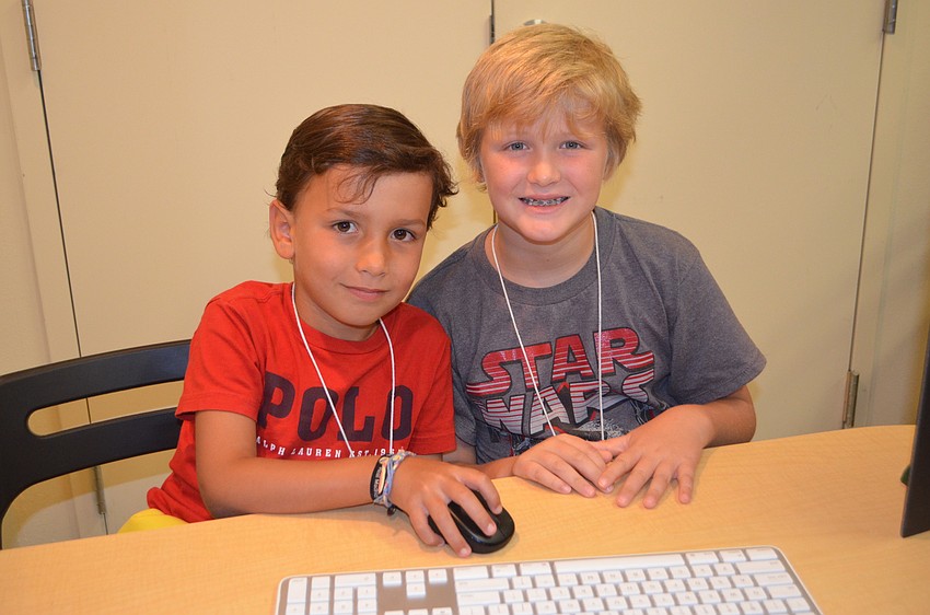 Javier Ramirez, 7, and Ethan Boyes, 9