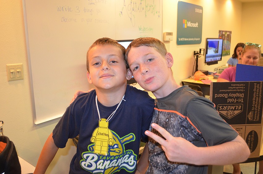 Sebastian Brochu, 10, and Xander Oleksak, 9