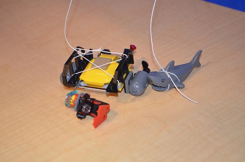 Campers used pieces such as these as props in their stop motion videos.