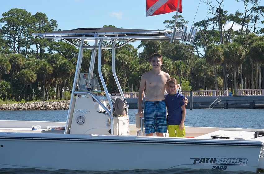 Will Morton, 16, with brother, Rhett, 10