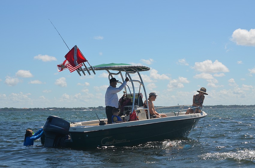 Volunteers could search the bay using kayaks, boats or other vessels. Each vessel was assigned two sectors to search.