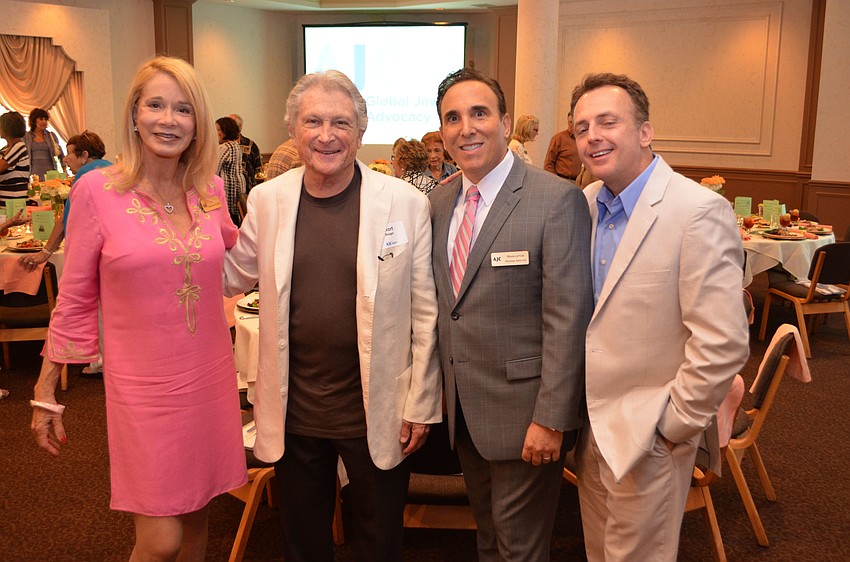AJC National Board of Governors member Fran Blum, Mort Siegel, AJC Regional Director, West Coast Florida Brian Lipton and Joseph Gianguzzo.