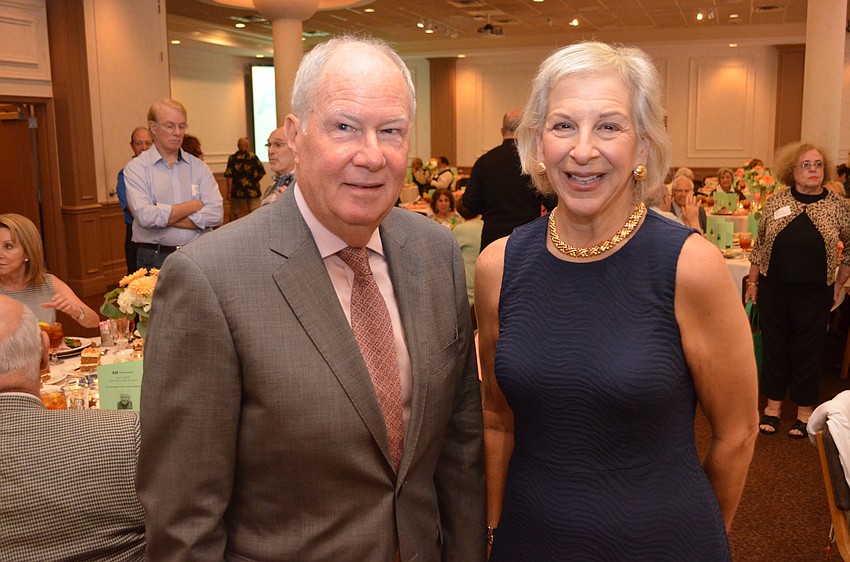 Keynote speaker Andy Baker and Sue Jacobson.