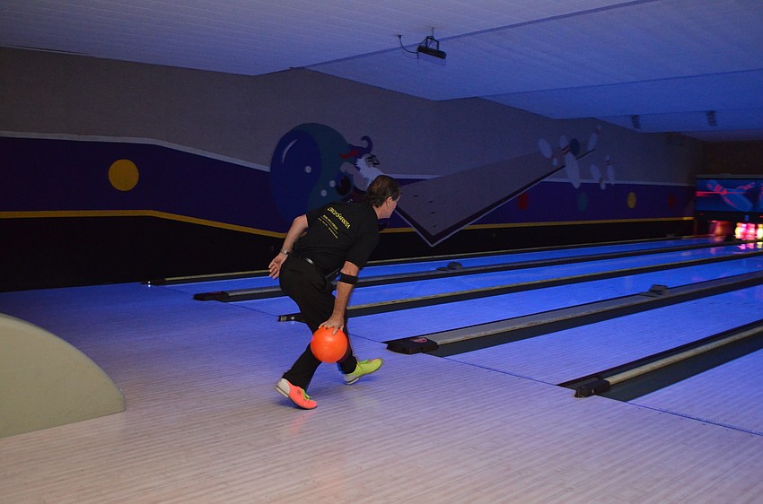 Pedro Reis of Circus Arts Conservatory takes his pitch down the lane.