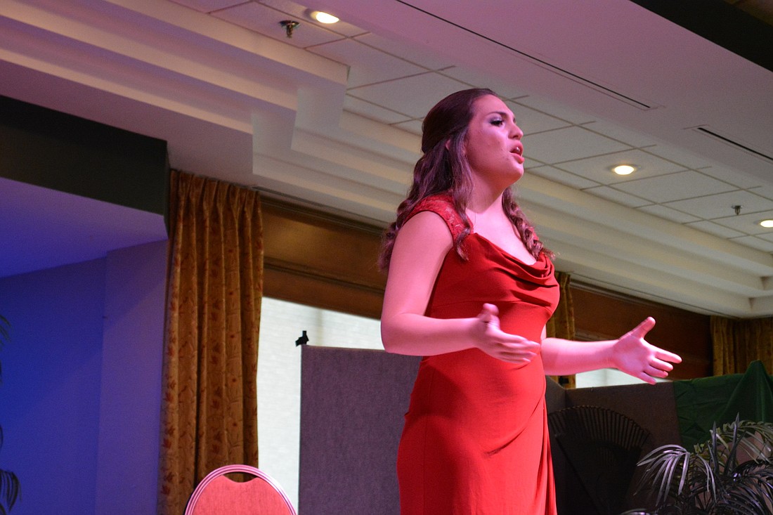 Sophia Masterson shines during a recent Young Artist Program performance through the annual Opera for Animals, Singing is Saving fundraiser at Palm Aire Country Club.