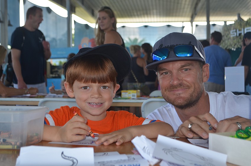 Lukas Menard, 5, and dad, Kamal