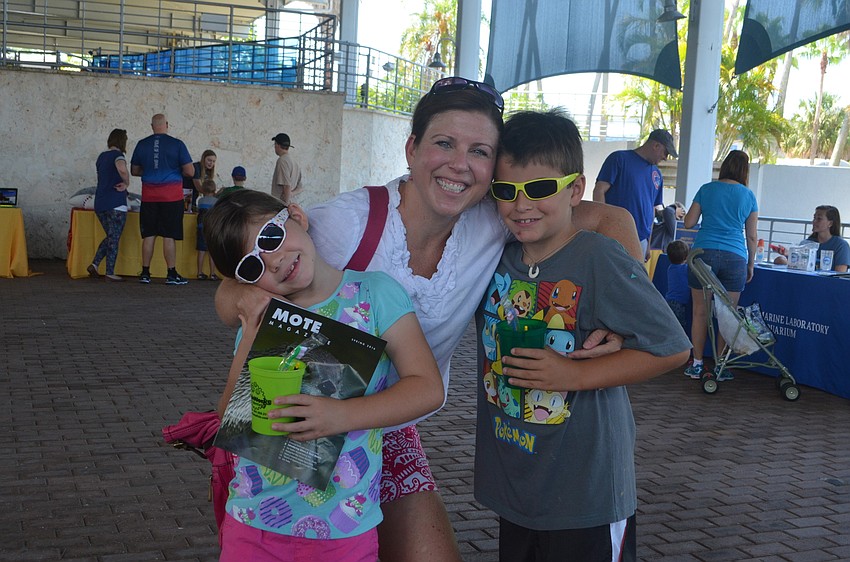 Caiden Grace, 6, Caitlin, and Caleb Sedlak, 8.